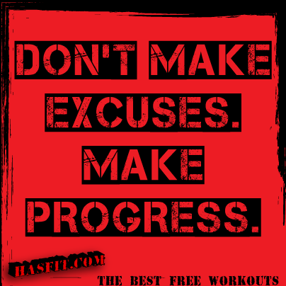 Workout Motivational Posters on Fitness Workout Poster Motivation   Don T Make Excuses  Make Progress